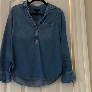 J Crew denim pullover top
